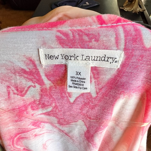 New York Laundry Tops Beautiful New York Laundry Pink Tie Dye Long Plus Size Duster Poshmark